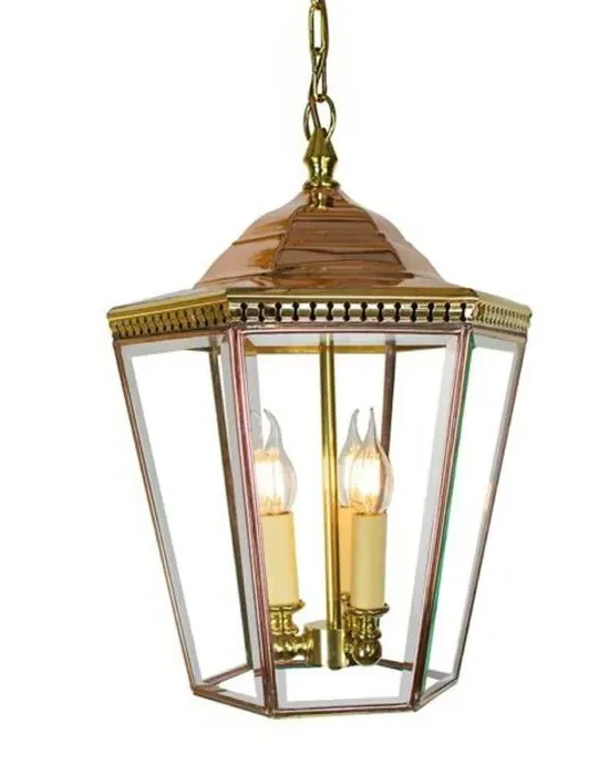 4-Light Pendant Light - Polished Brass, Copper