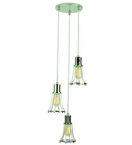 5-Light Cluster Pendant Light - Polished Nickel