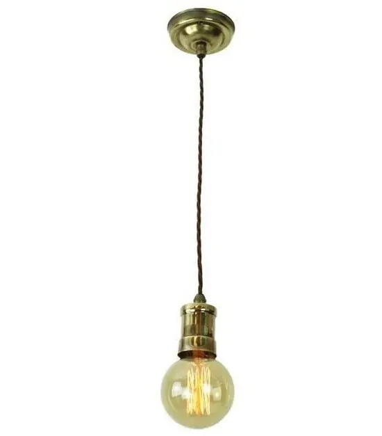 5-Light Pendant Light - Distressed, Brass