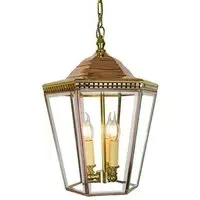 7-Light Pendant Light - Natural Brass, Copper