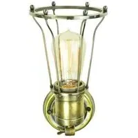 Adjustable Wall Light with Cage - Brass