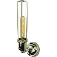 Adjustable Wall Light with Cage - Nickel