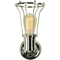 Adjustable Wall Light with Cage - Nickel, Brass
