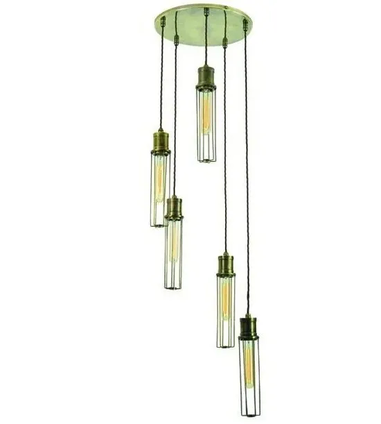 Alexander 5-Light Cluster Pendant Light - Distressed