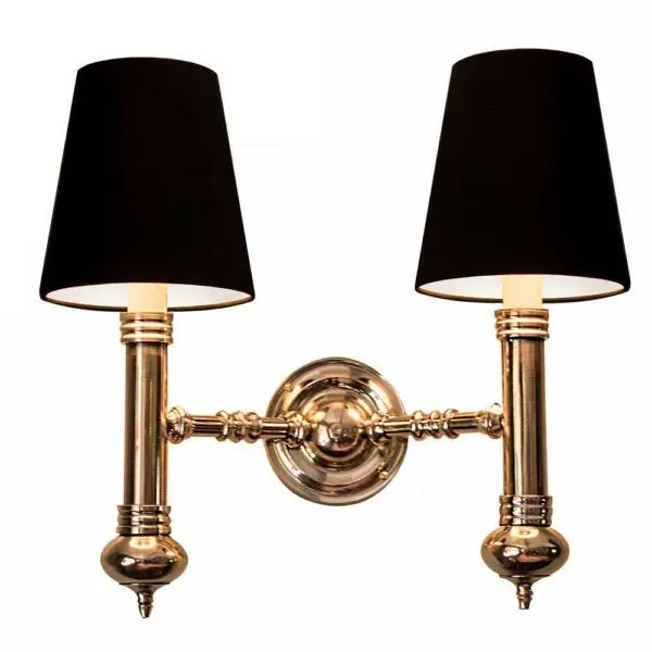 Carlton Twin Wall Light - Antique Brass