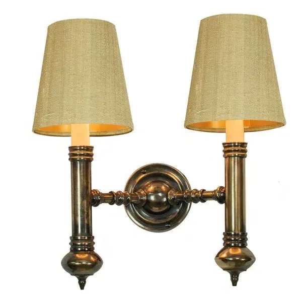 Carlton Twin Wall Light - Antique Brass