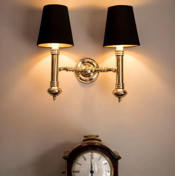 Carlton Twin Wall Light - Old Antique, Gold