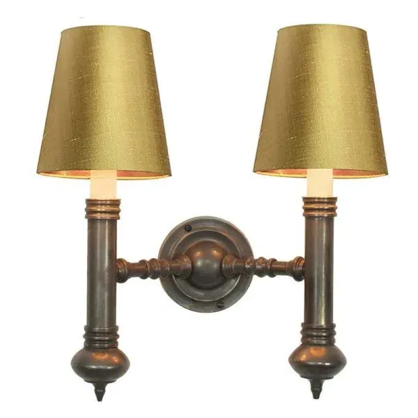 Carlton Twin Wall Light - Old Antique, Gold