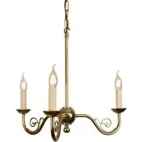 Cottage 3-Branch Pendant Light - Natural Brass