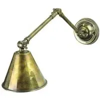 Double Map Room Wall Light - Distressed, Brass