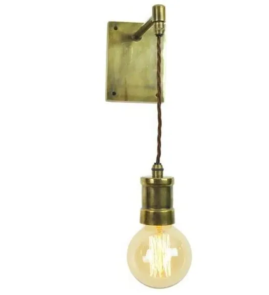 Double Wall Light - Distressed, Brass