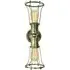 Double Wall Light with Cage - Distressed, Brass