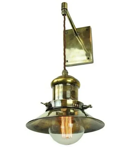 Drop Wall Light Vintage Style - Nickel, Brass