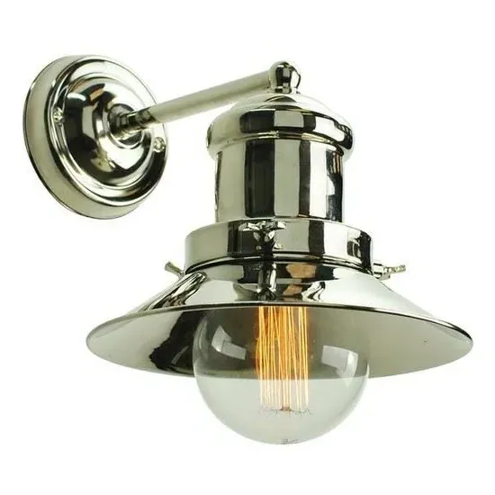 Drop Wall Light Vintage Style - Nickel, Brass