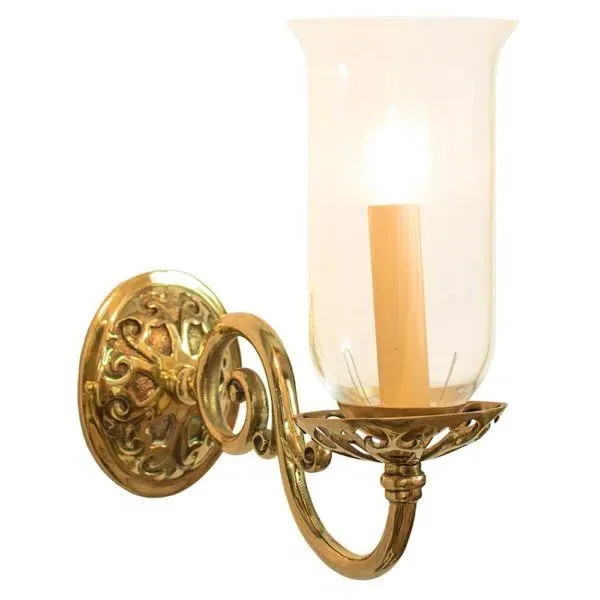 Empire Storm Shade Wall Light - Antique Brass