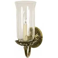 Empire Storm Shade Wall Light - Antique Brass