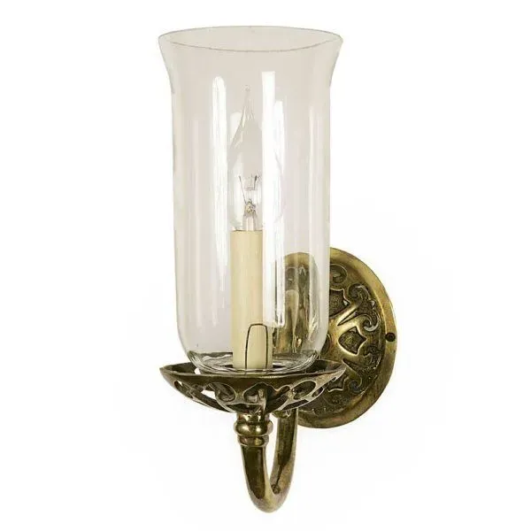 Empire Storm Shade Wall Light - Natural Brass
