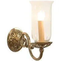 Empire Storm Shade Wall Light - Natural Brass