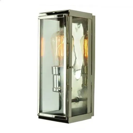 Engineer Large Wall Light - Polished Nickel, Brass