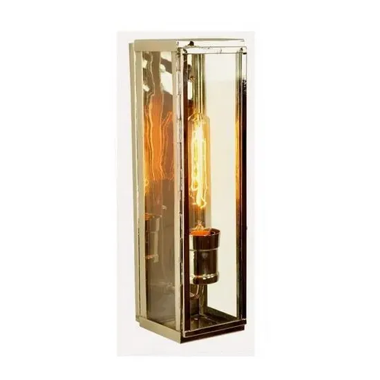 Engineer Small Wall Light - Polished Nickel, Brass