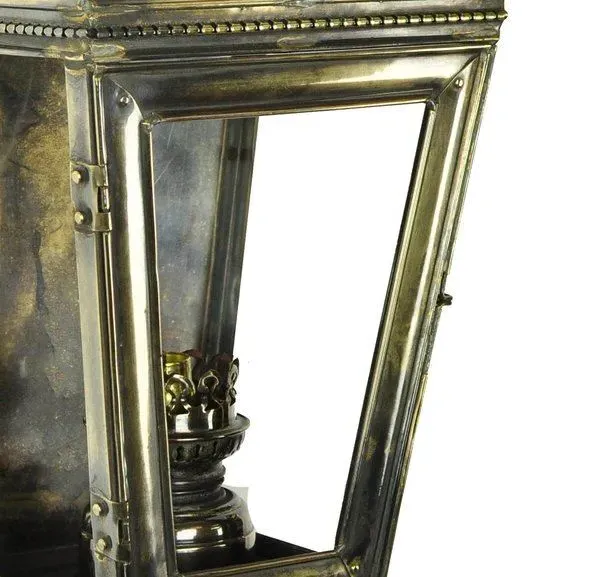 Flush Wall Lantern - Antique Brass