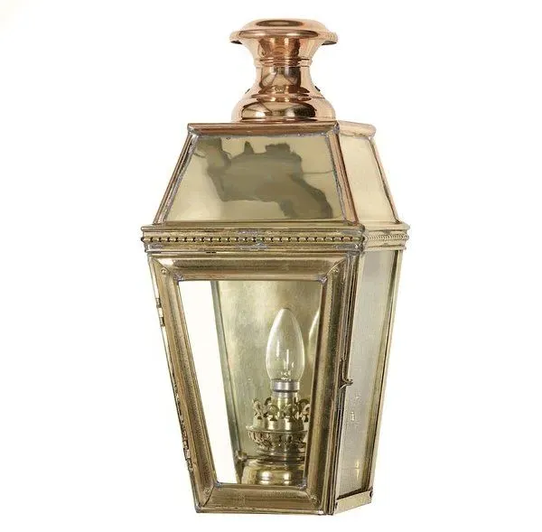 Flush Wall Lantern - Antique Brass