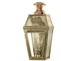 Flush Wall Lantern - Natural Brass