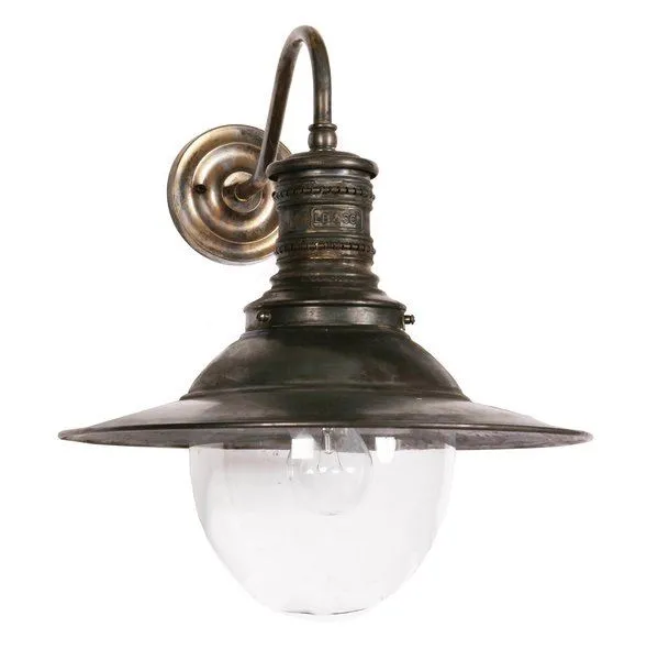 Flush Wall Light IP44 - Antique, Copper