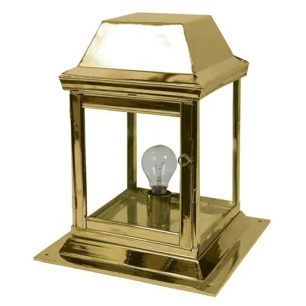 Gate Lantern IP23 - Natural, Brass image