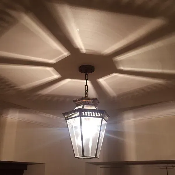 Georgian Hanging Lantern - Natural, Brass