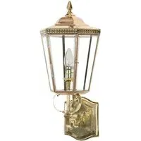 Georgian Wall Lamp with Finial - Polished Brass