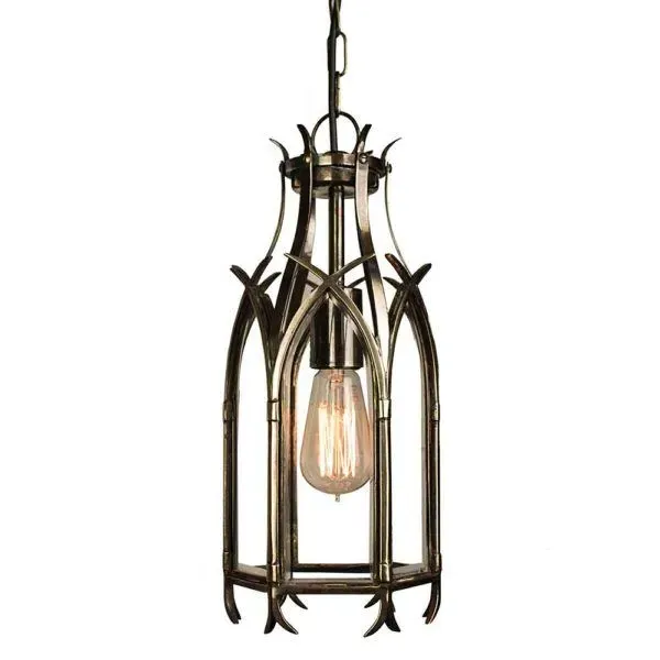 Gothic Hanging Lantern - Brass, Cast Brass