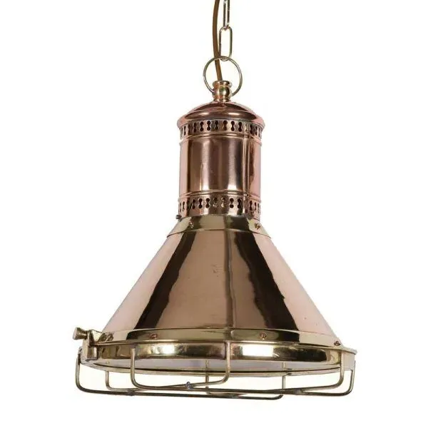 Industrial Pendant Light - Distressed, Copper