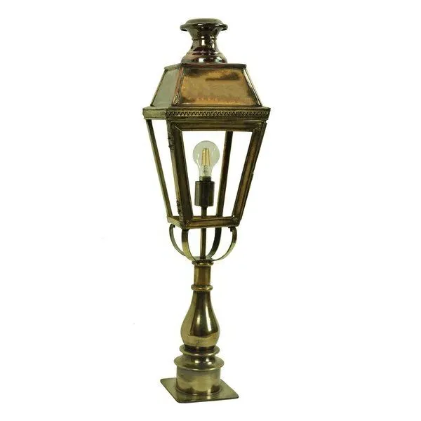 Kensington Pillar Lamp - Natural Brass