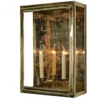 Large Box Wall Light - Natural Brass, Solid Brass