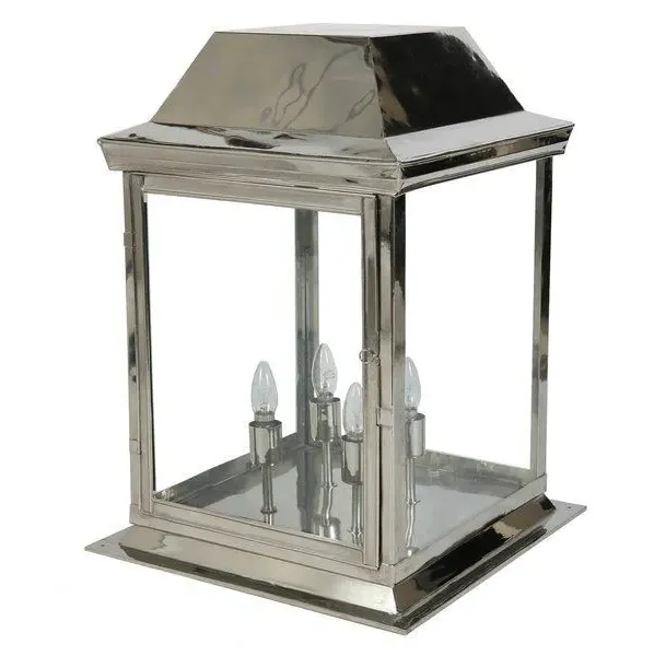 Large Gate Lantern IP23 - Natural, Brass