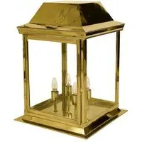 Large Gate Lantern IP23 - Natural, Brass
