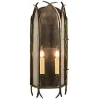 Large Gothic Wall Lantern - Old Antique, Cast Brass
