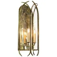 Large Gothic Wall Lantern - Polished Brass, Cast Brass