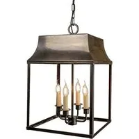 Large Hanging Lantern - Antique, Brass