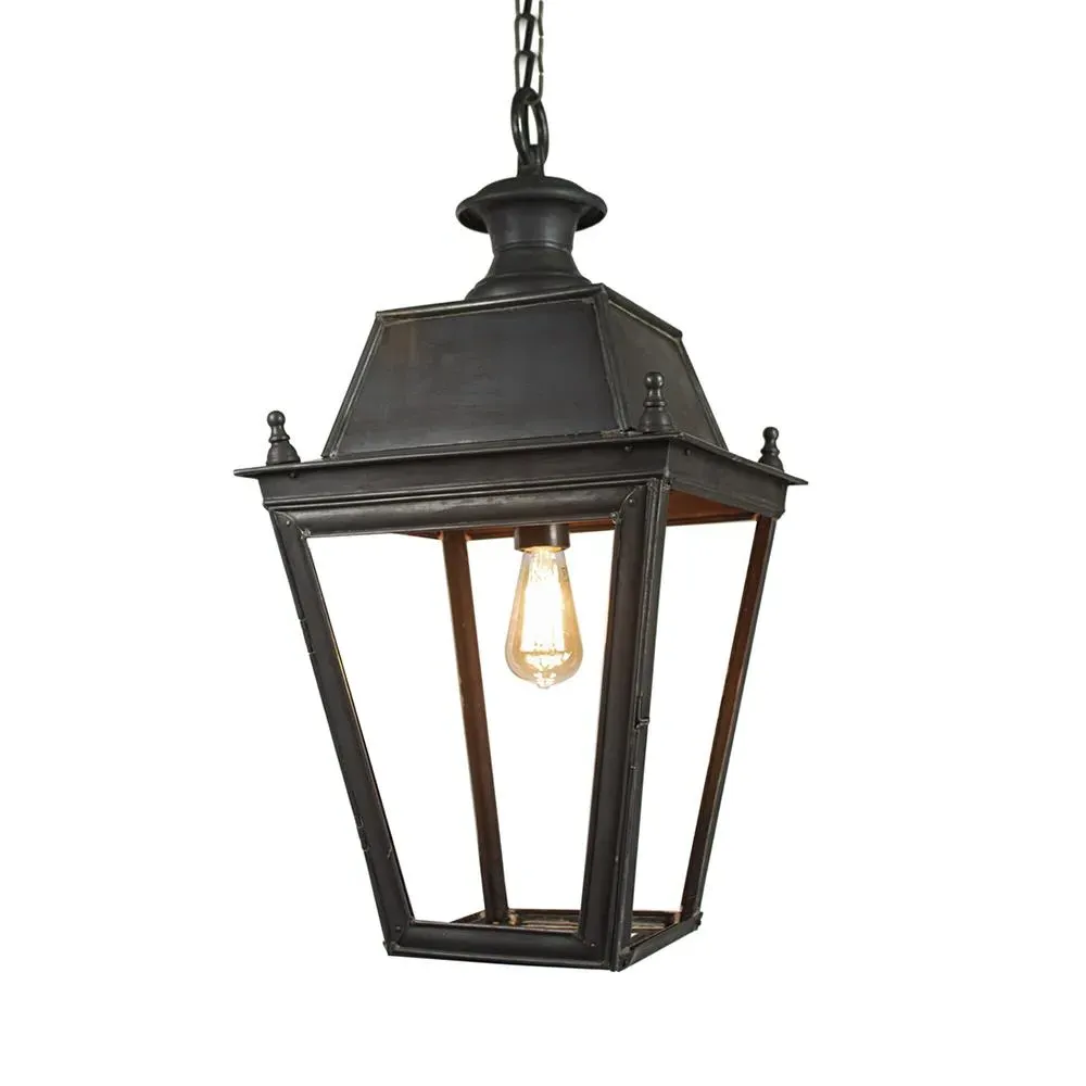 Large Hanging Lantern Victorian - Brass, Solid