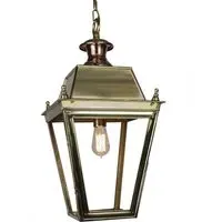 Large Hanging Lantern Victorian - Brass, Solid