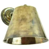 Large Map Room Wall Light - Distressed, Brass