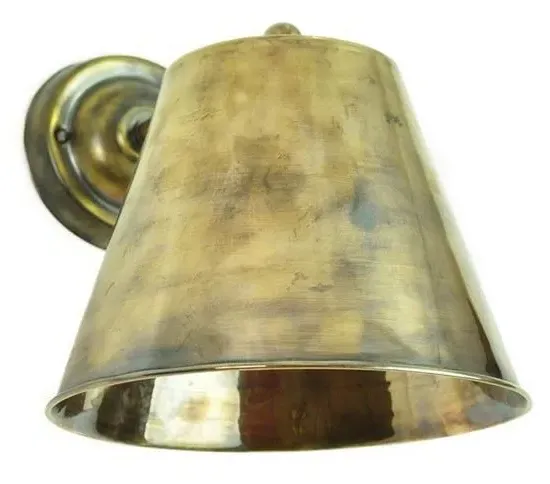 Large Map Room Wall Light - Distressed, Brass