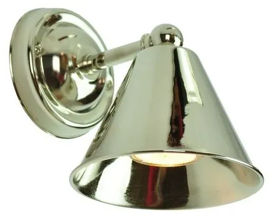 Large Map Room Wall Light - Polished Nickel, Brass