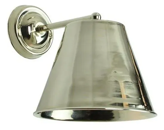 Large Map Room Wall Light - Polished Nickel, Brass