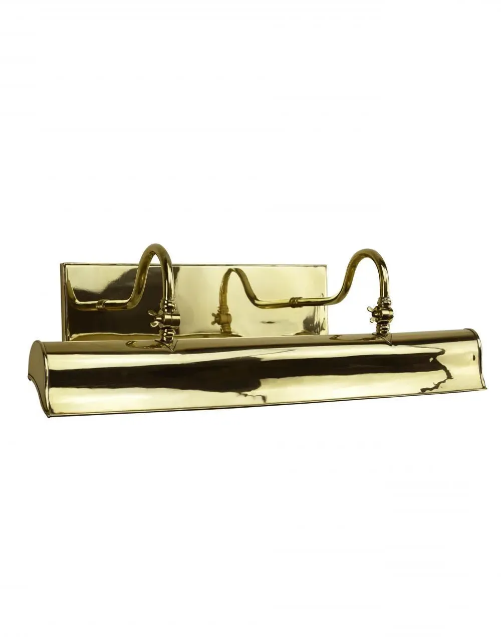 Large Trough Picture Light - Natural Brass