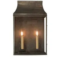 Large Wall Lantern with Hinged Door - Antique