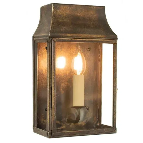 Large Wall Lantern with Hinged Door - Distressed