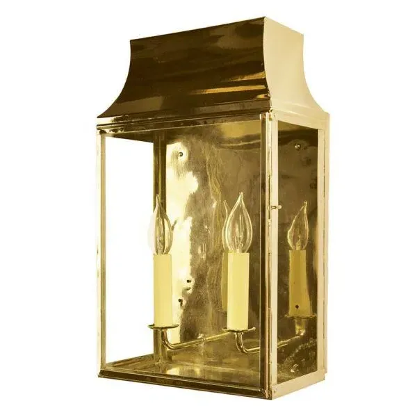 Large Wall Lantern with Hinged Door - Natural